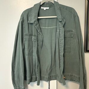 Jane + Delancey Teal Denim Jacket
